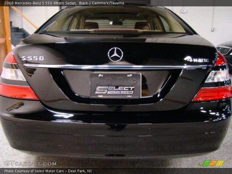 Black / Cashmere/Savanna 2008 Mercedes-Benz S 550 4Matic Sedan