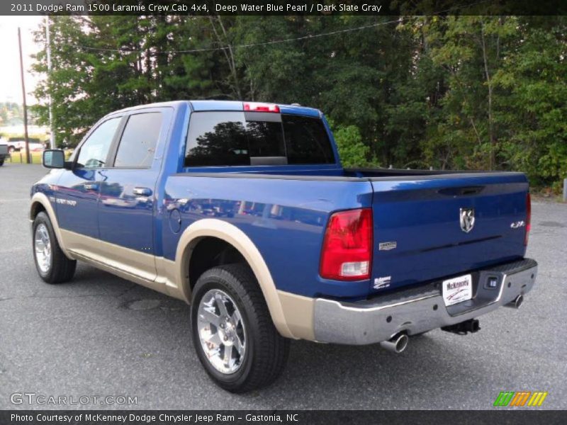 Deep Water Blue Pearl / Dark Slate Gray 2011 Dodge Ram 1500 Laramie Crew Cab 4x4