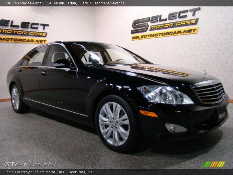 Black / Cashmere/Savanna 2008 Mercedes-Benz S 550 4Matic Sedan