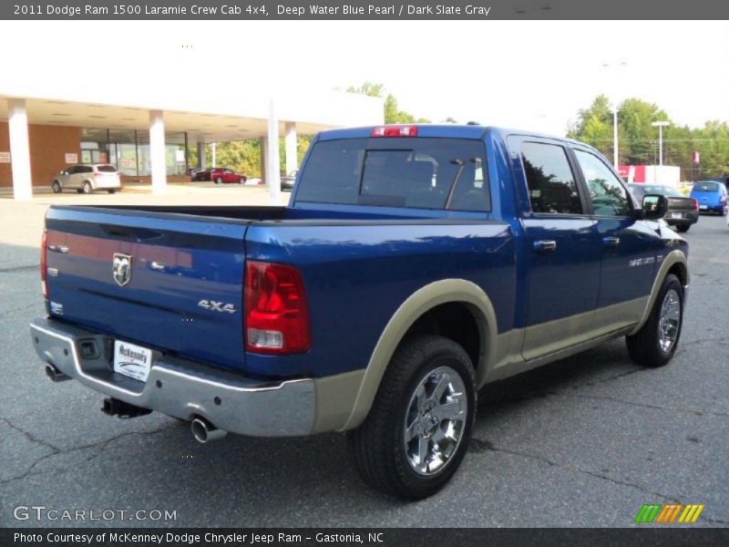 Deep Water Blue Pearl / Dark Slate Gray 2011 Dodge Ram 1500 Laramie Crew Cab 4x4