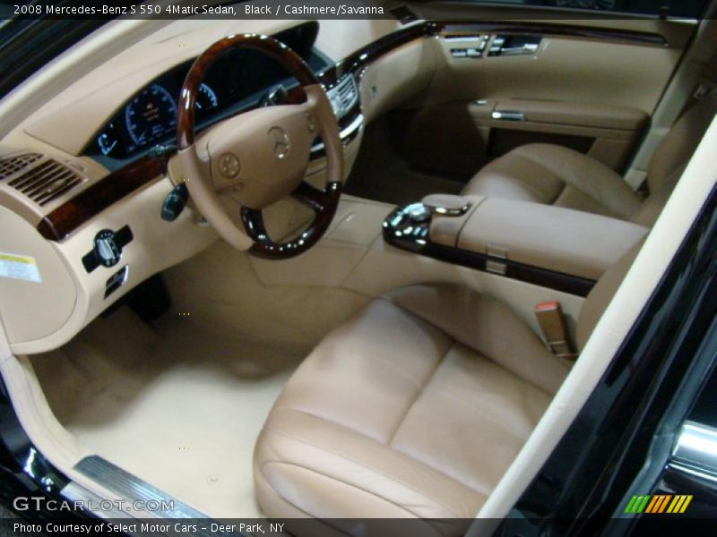 Black / Cashmere/Savanna 2008 Mercedes-Benz S 550 4Matic Sedan
