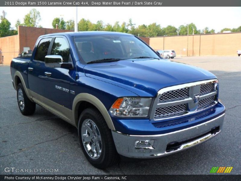 Deep Water Blue Pearl / Dark Slate Gray 2011 Dodge Ram 1500 Laramie Crew Cab 4x4