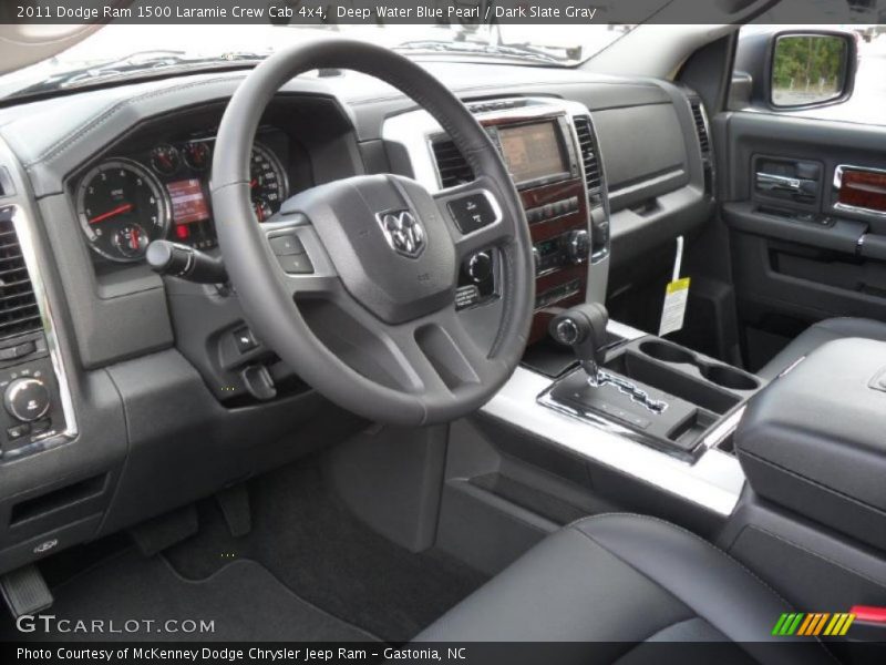 Deep Water Blue Pearl / Dark Slate Gray 2011 Dodge Ram 1500 Laramie Crew Cab 4x4