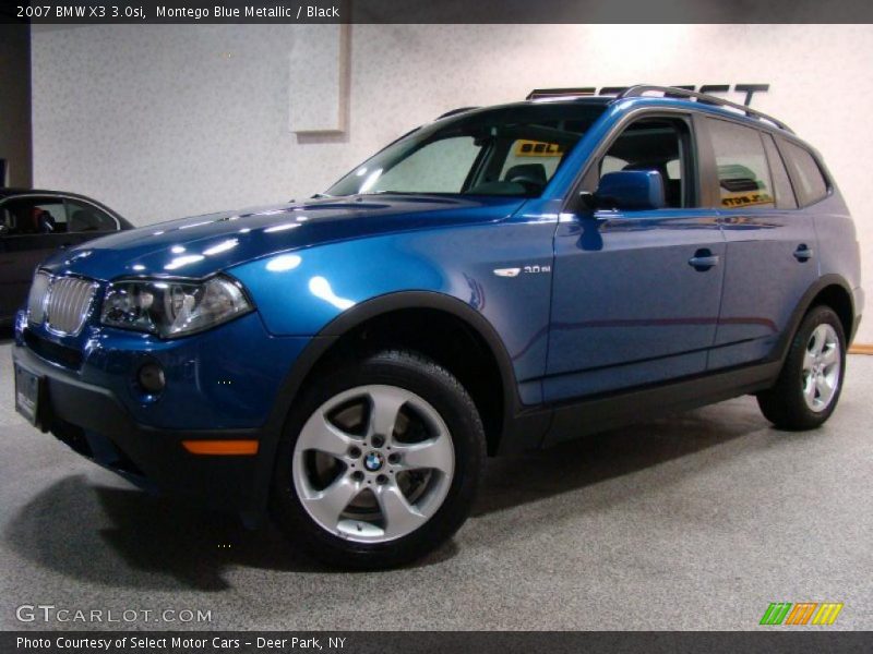 Montego Blue Metallic / Black 2007 BMW X3 3.0si
