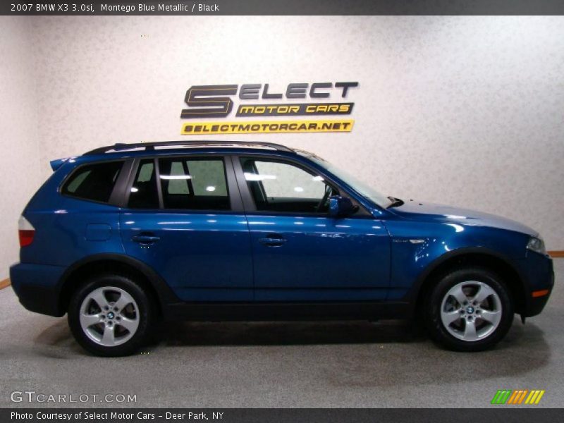 Montego Blue Metallic / Black 2007 BMW X3 3.0si