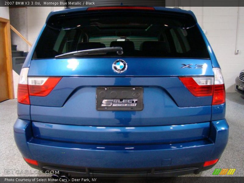 Montego Blue Metallic / Black 2007 BMW X3 3.0si