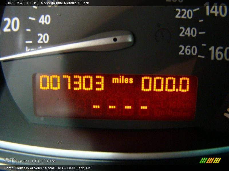 Montego Blue Metallic / Black 2007 BMW X3 3.0si