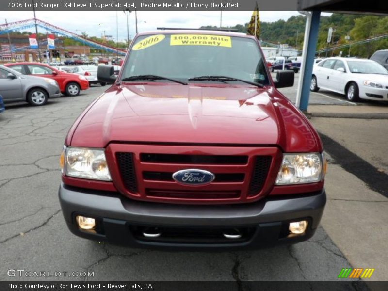 Redfire Metallic / Ebony Black/Red 2006 Ford Ranger FX4 Level II SuperCab 4x4