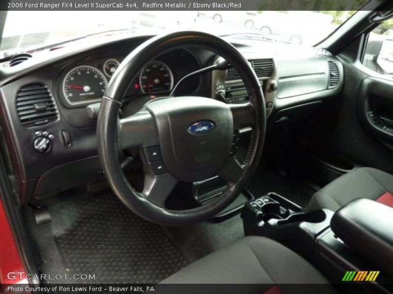 Redfire Metallic / Ebony Black/Red 2006 Ford Ranger FX4 Level II SuperCab 4x4