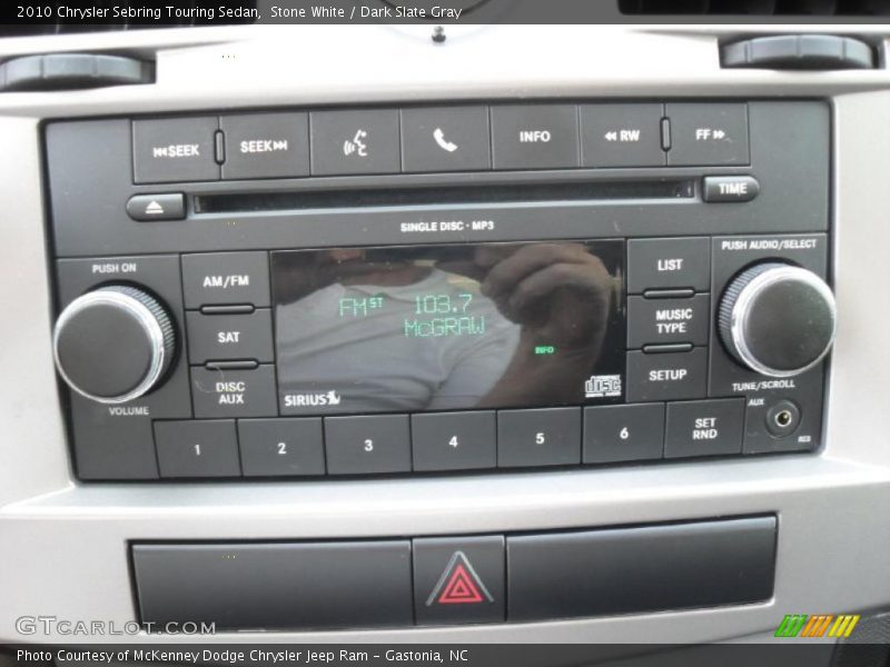 Stone White / Dark Slate Gray 2010 Chrysler Sebring Touring Sedan