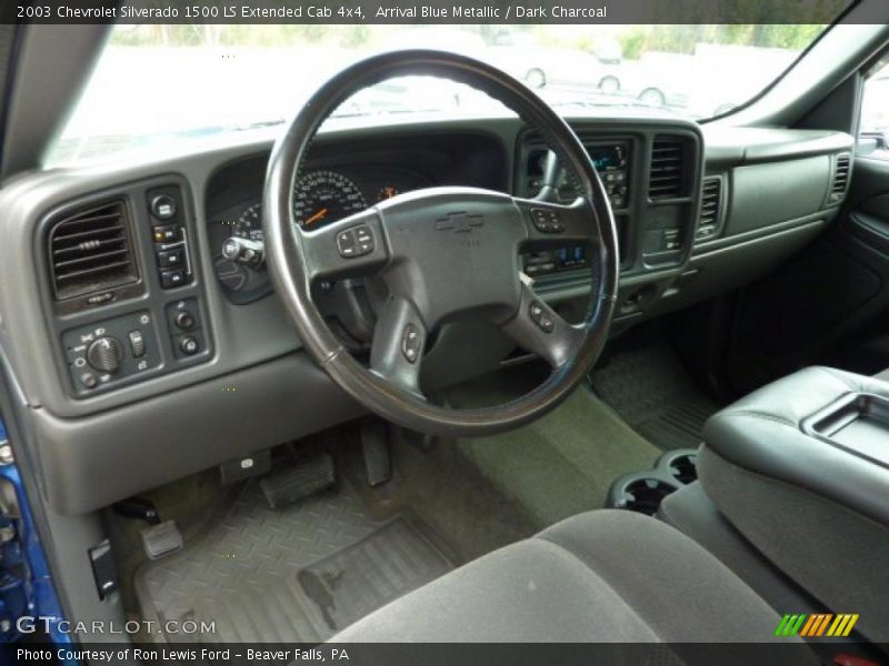 Arrival Blue Metallic / Dark Charcoal 2003 Chevrolet Silverado 1500 LS Extended Cab 4x4