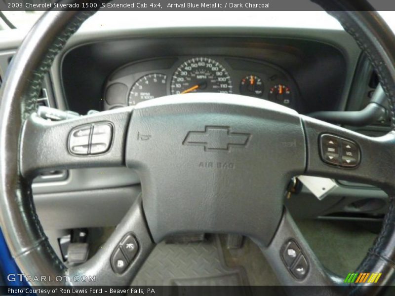 Arrival Blue Metallic / Dark Charcoal 2003 Chevrolet Silverado 1500 LS Extended Cab 4x4