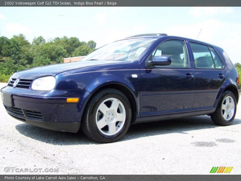 Indigo Blue Pearl / Beige 2002 Volkswagen Golf GLS TDI Sedan