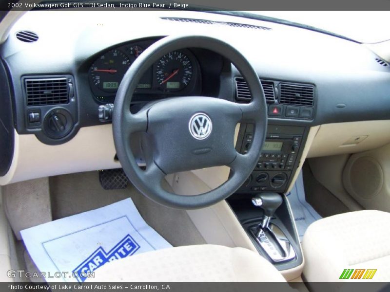 Indigo Blue Pearl / Beige 2002 Volkswagen Golf GLS TDI Sedan