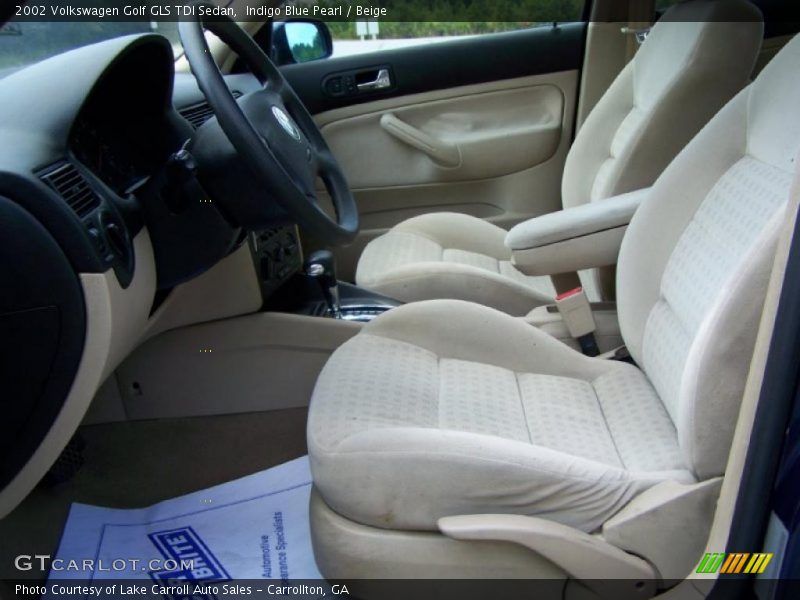 Indigo Blue Pearl / Beige 2002 Volkswagen Golf GLS TDI Sedan