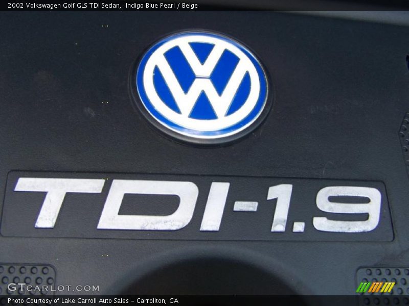 Indigo Blue Pearl / Beige 2002 Volkswagen Golf GLS TDI Sedan