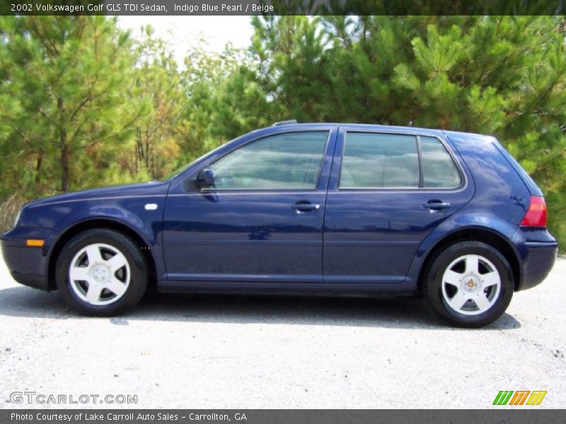 Indigo Blue Pearl / Beige 2002 Volkswagen Golf GLS TDI Sedan