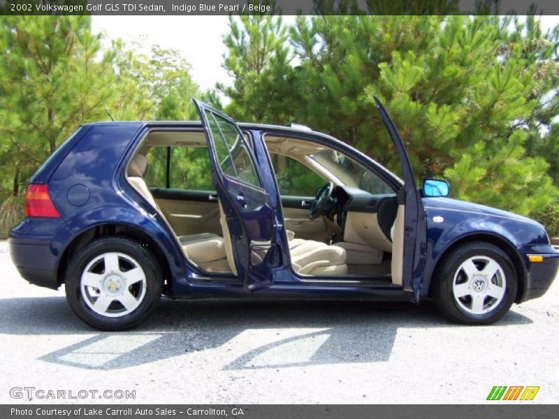 Indigo Blue Pearl / Beige 2002 Volkswagen Golf GLS TDI Sedan