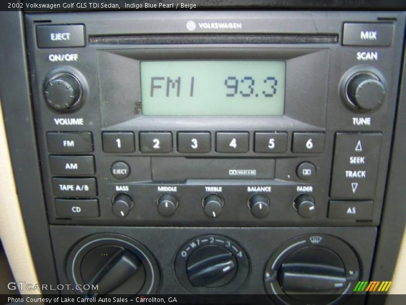 Indigo Blue Pearl / Beige 2002 Volkswagen Golf GLS TDI Sedan
