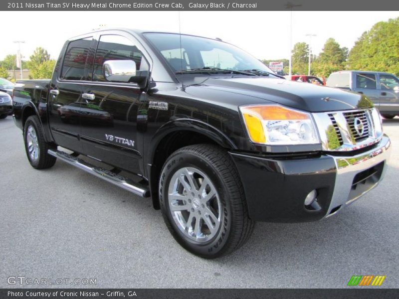 Galaxy Black / Charcoal 2011 Nissan Titan SV Heavy Metal Chrome Edition Crew Cab