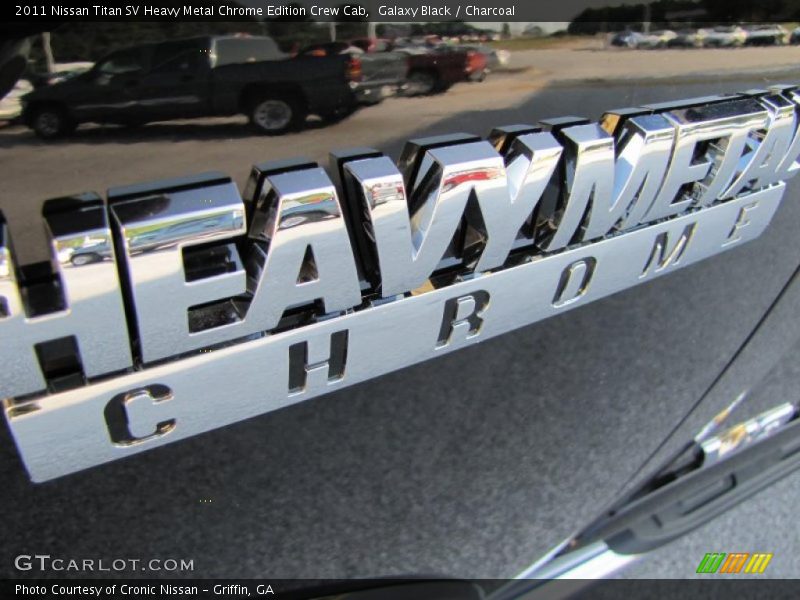 Galaxy Black / Charcoal 2011 Nissan Titan SV Heavy Metal Chrome Edition Crew Cab