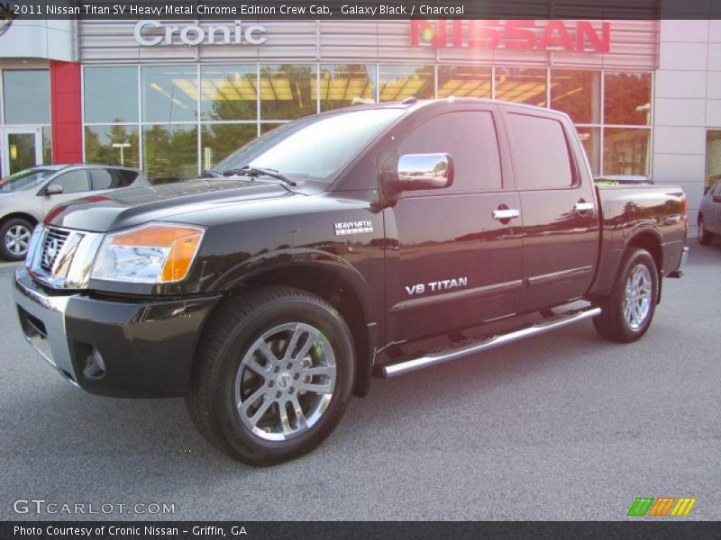 Galaxy Black / Charcoal 2011 Nissan Titan SV Heavy Metal Chrome Edition Crew Cab