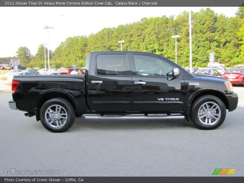Galaxy Black / Charcoal 2011 Nissan Titan SV Heavy Metal Chrome Edition Crew Cab