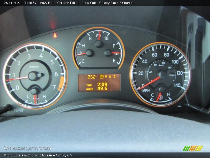 Galaxy Black / Charcoal 2011 Nissan Titan SV Heavy Metal Chrome Edition Crew Cab
