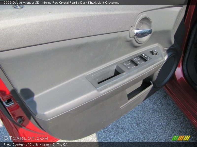 Inferno Red Crystal Pearl / Dark Khaki/Light Graystone 2009 Dodge Avenger SE