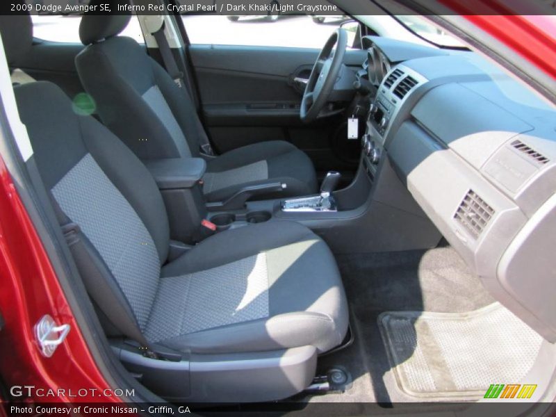 Inferno Red Crystal Pearl / Dark Khaki/Light Graystone 2009 Dodge Avenger SE