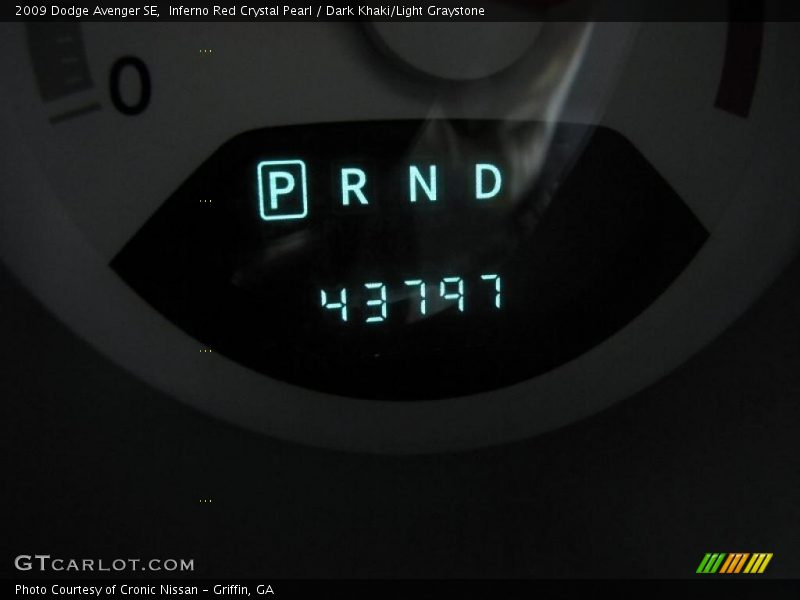 Inferno Red Crystal Pearl / Dark Khaki/Light Graystone 2009 Dodge Avenger SE