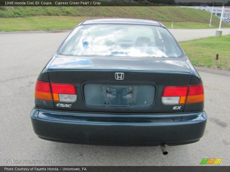 Cypress Green Pearl / Gray 1998 Honda Civic EX Coupe