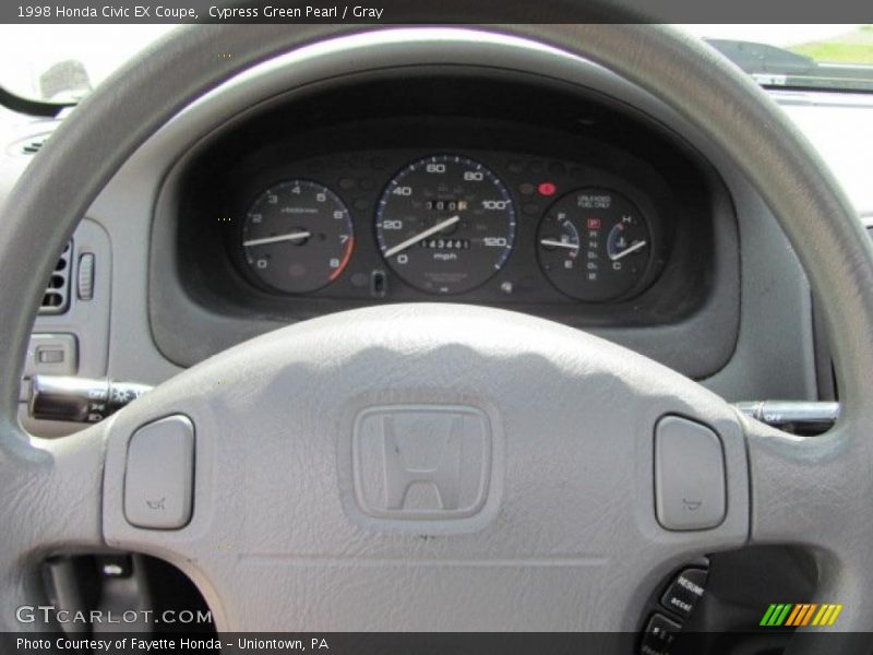 Cypress Green Pearl / Gray 1998 Honda Civic EX Coupe