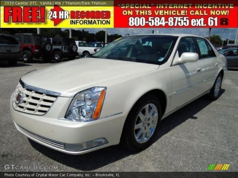 Vanilla Latte / Titanium/Dark Titanium 2010 Cadillac DTS