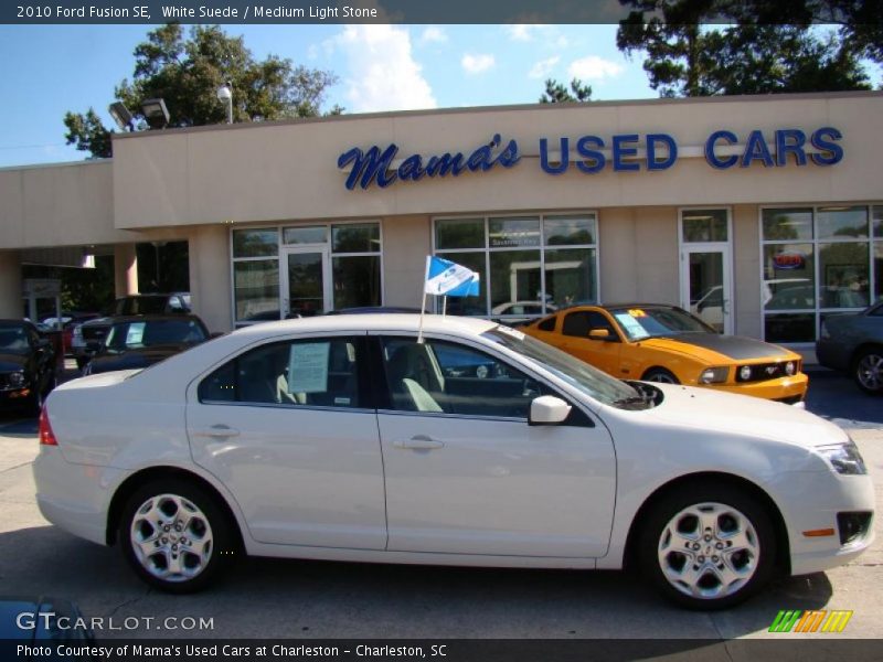 White Suede / Medium Light Stone 2010 Ford Fusion SE