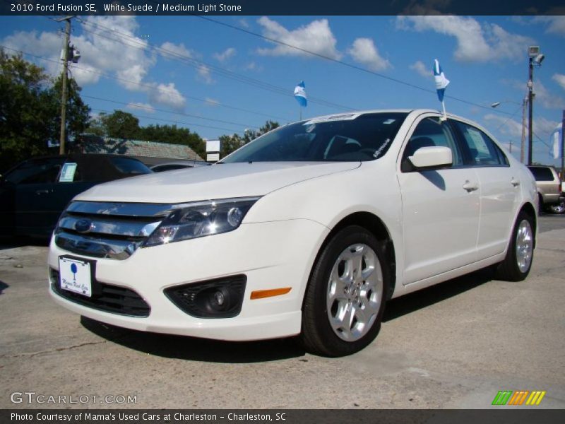 White Suede / Medium Light Stone 2010 Ford Fusion SE