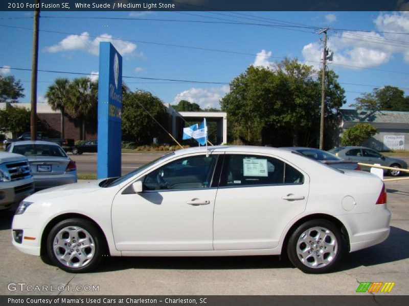 White Suede / Medium Light Stone 2010 Ford Fusion SE
