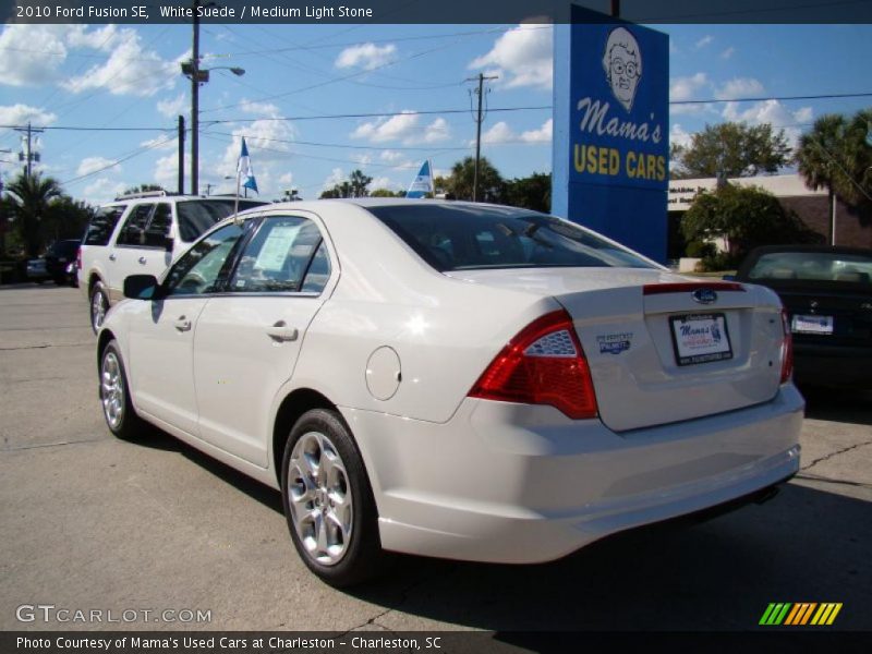 White Suede / Medium Light Stone 2010 Ford Fusion SE