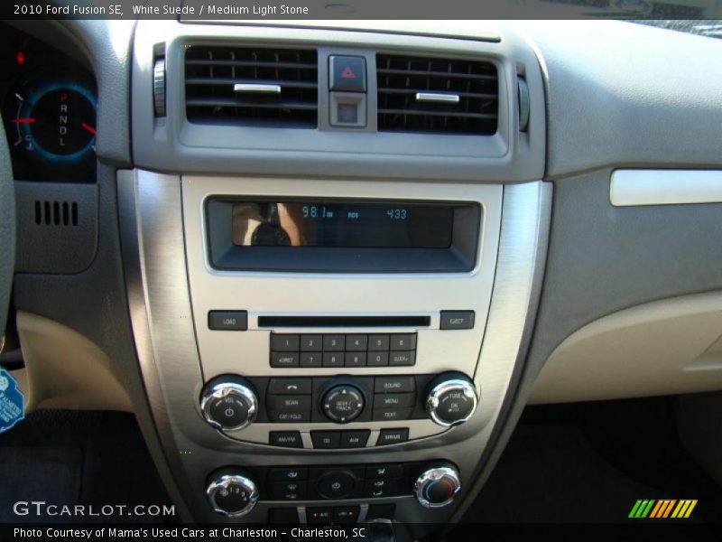 White Suede / Medium Light Stone 2010 Ford Fusion SE