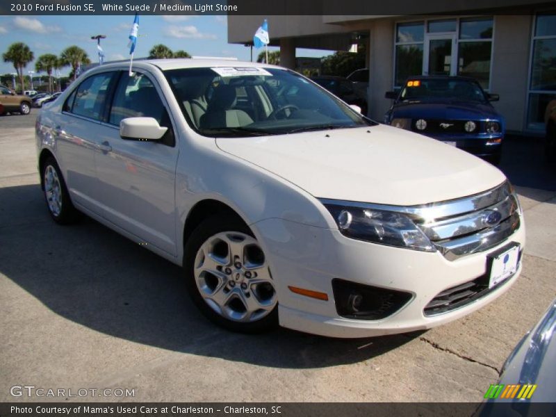 White Suede / Medium Light Stone 2010 Ford Fusion SE