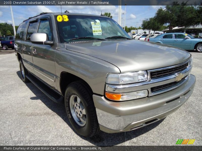 Light Pewter Metallic / Tan/Neutral 2003 Chevrolet Suburban 1500 LT