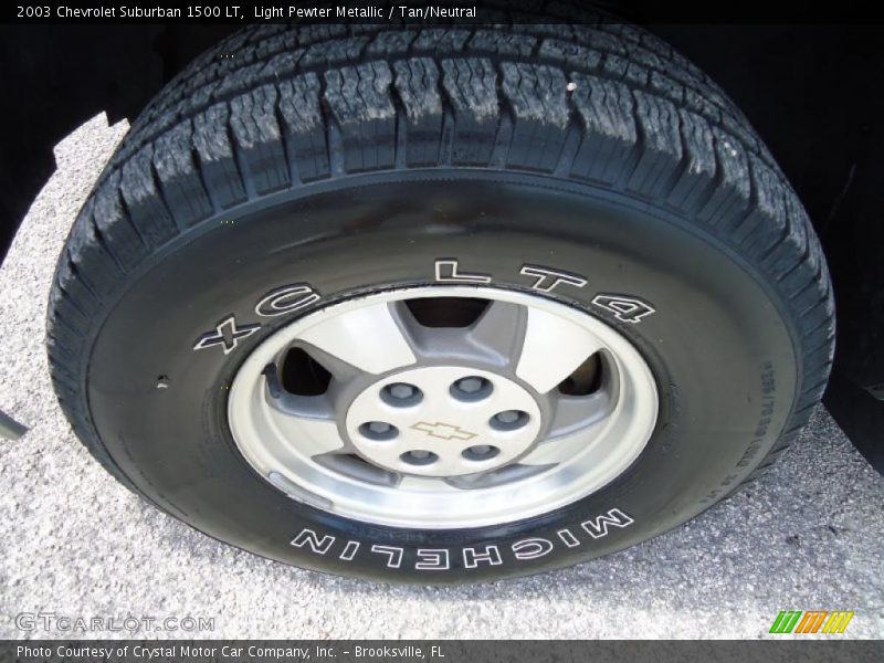 Light Pewter Metallic / Tan/Neutral 2003 Chevrolet Suburban 1500 LT