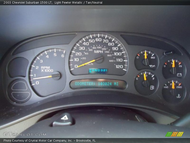 Light Pewter Metallic / Tan/Neutral 2003 Chevrolet Suburban 1500 LT