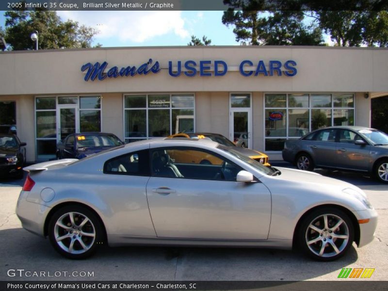 Brilliant Silver Metallic / Graphite 2005 Infiniti G 35 Coupe