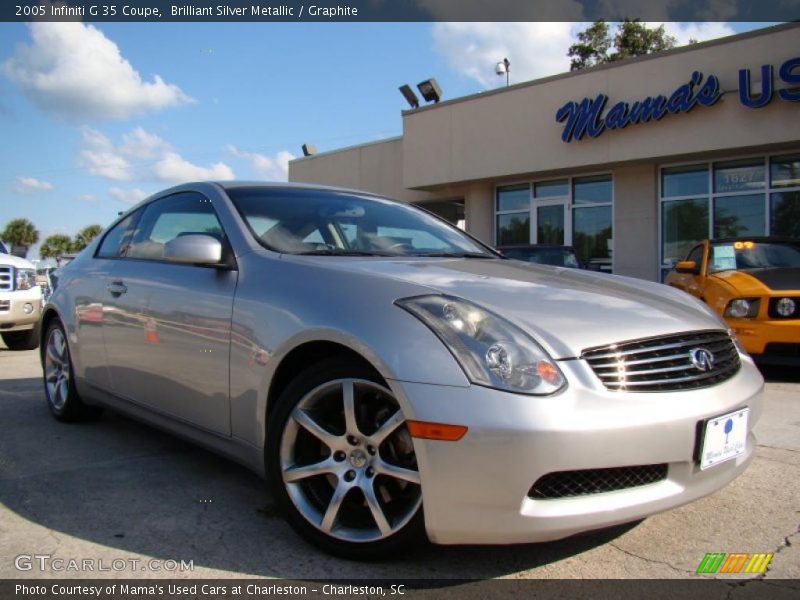 Brilliant Silver Metallic / Graphite 2005 Infiniti G 35 Coupe