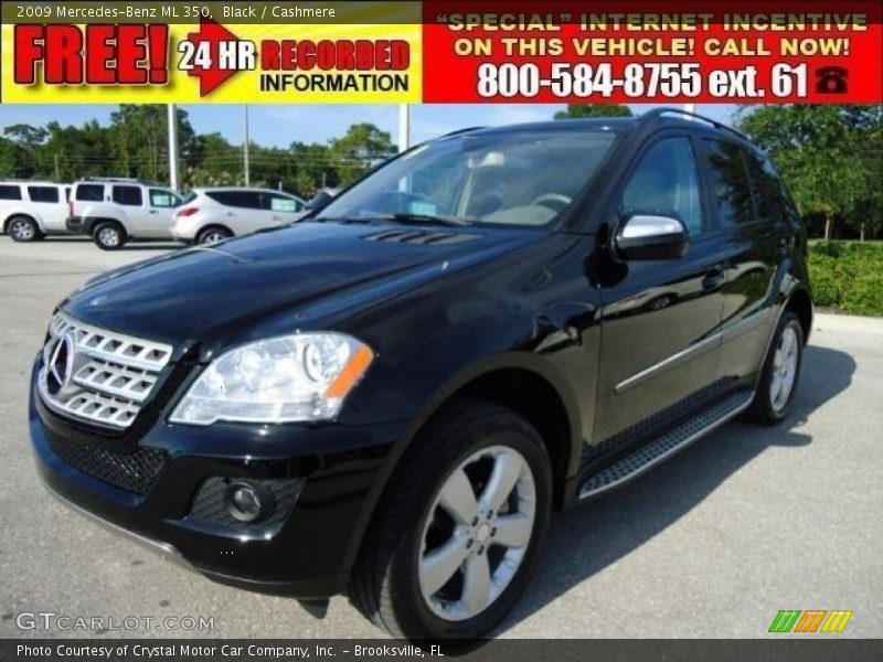 Black / Cashmere 2009 Mercedes-Benz ML 350