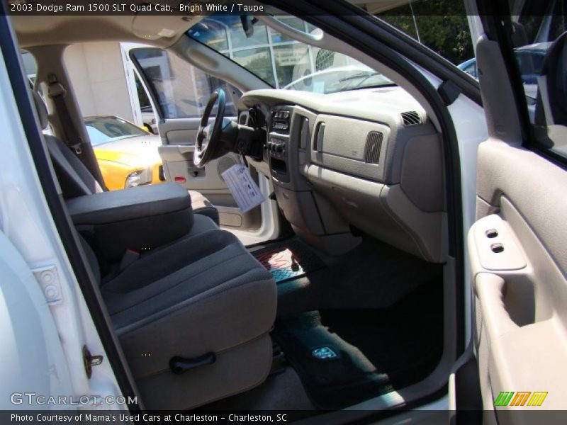 Bright White / Taupe 2003 Dodge Ram 1500 SLT Quad Cab