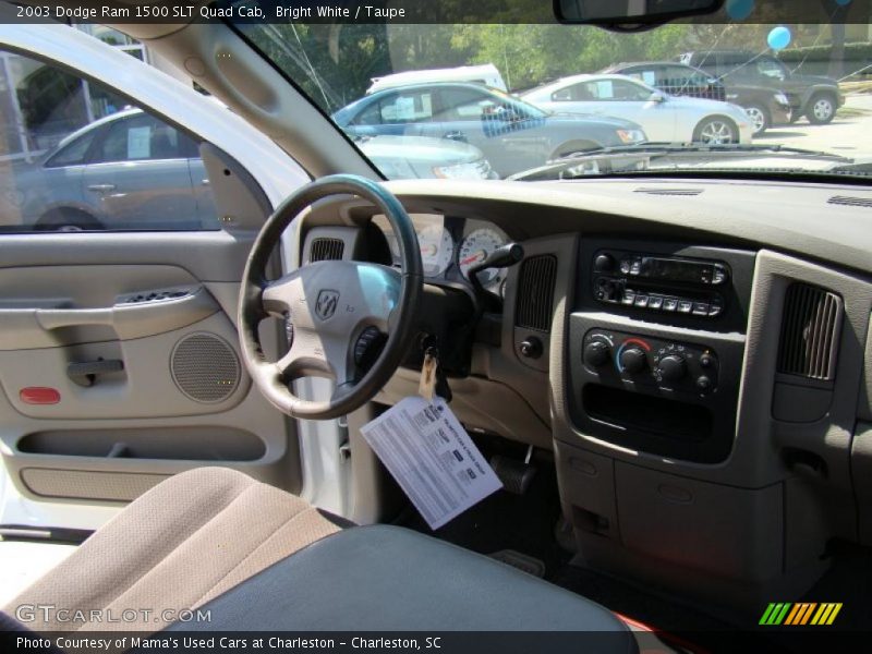 Bright White / Taupe 2003 Dodge Ram 1500 SLT Quad Cab