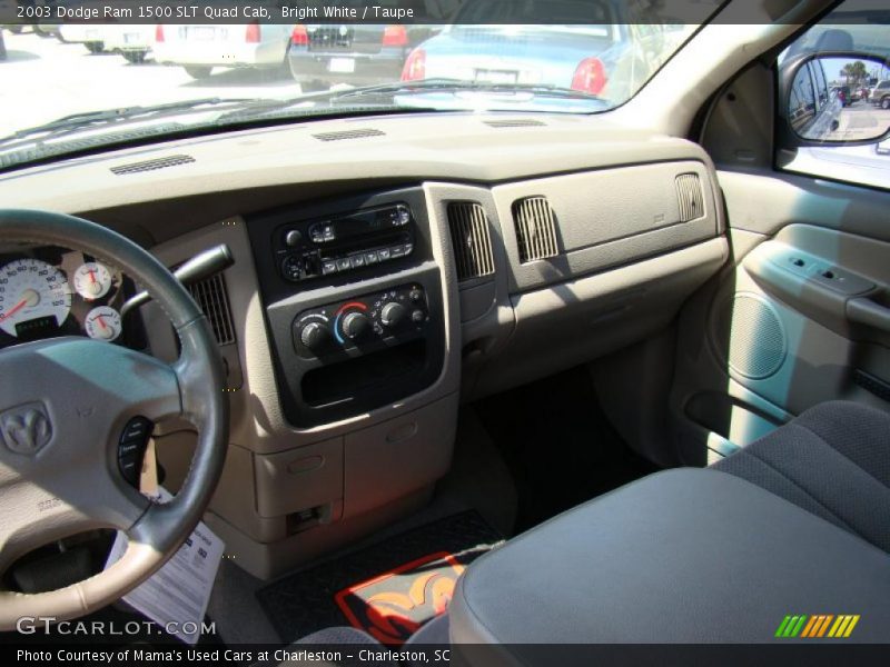 Bright White / Taupe 2003 Dodge Ram 1500 SLT Quad Cab