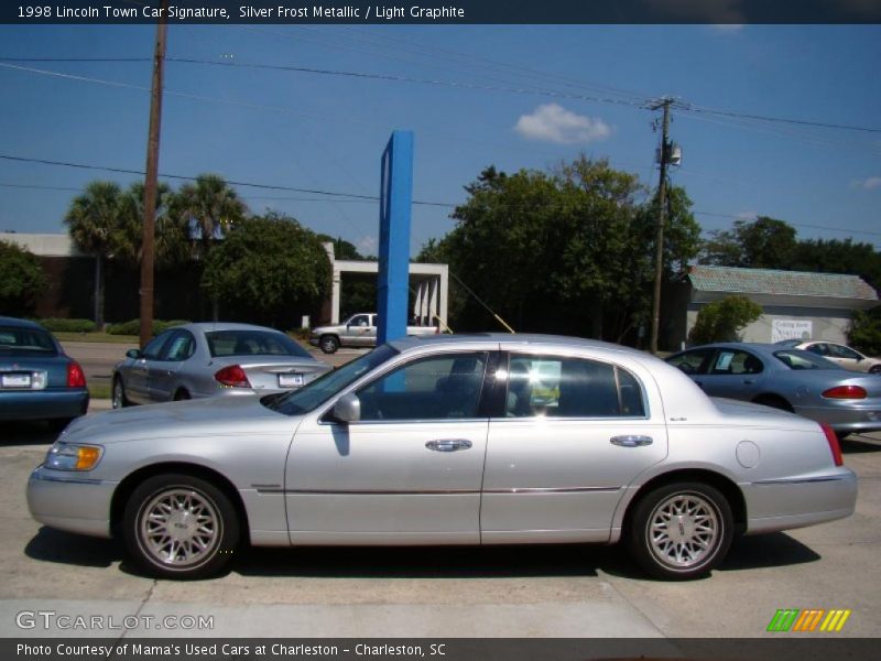 Silver Frost Metallic / Light Graphite 1998 Lincoln Town Car Signature